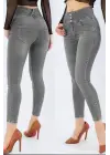 Omarı Esnek ve Şık Yüksek Bel Jean Pantolon