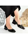 Estay Siyah Rugan Topuklu Ayakkabı