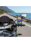 Evrensel Motosiklet Telefon Tutucu – Kaymaz, Kilitlenebilir Güvenli Tutuşlu, 360° Ayarlanabilir Gidon Bağlantılı Akıllı Telefon Aparatı