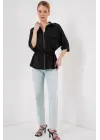 Fermuarlı Gömlek 0721 - Siyah