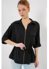 Şık Fermuarlı Gömlek