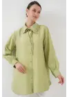 Fırfırlı Uzun Gömlek Tunik 5952 - Çağla