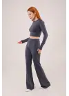 Fitilli Bluz Ve Pantolon Antrasit İkili Takım