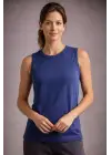 Flamlı Kumaş Sıfır Kolsuz Atlet Basic Spor Üst, Günlük Ve Fitness Kullanımına Uygun - İndigo