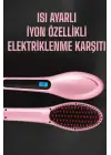 Fön Tarağı Saç Düzleştirici Sıkı Dişli Isı Ayarlı Elektriklenme Karşıtı