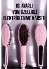 Fön Tarağı Saç Düzleştirici Sıkı Dişli Isı Ayarlı Elektriklenme Karşıtı