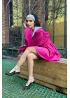 Fuşya Bebe Yakalı Elbise