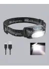 Gece Balıkçılığı İçin Ultra Parlak Şarjlı Kafa Lambası | 4 Işık Modu + Usb Şarj