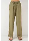 Geniş Paça Keten Pantolon 6735 - Çağla