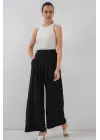 Modern Geniş Paça Pileli Pantolon