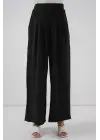 Modern Geniş Paça Pileli Pantolon