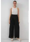 Modern Geniş Paça Pileli Pantolon