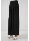 Modern Geniş Paça Pileli Pantolon