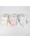 Omarı Yumuşak Pamuklu Kız Bebek 2li Absli Çorap Seti