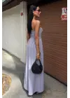 Göğsü Gipeli Straplez Elbise 2878