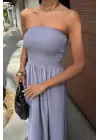 Göğsü Gipeli Straplez Elbise 2878