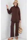 Gömlek Pantolon İkili Takım 30063 - Kahverengi