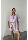 GÖMLEK - ŞORT TAKIM - Lila
