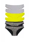 Göz Alıcı Kadın Slip Külot (Leopar Gri Sarı)