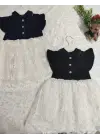 Göz Alıcı Kız Çocuk Elbisesi Lacivert
