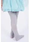 Omarı Gri Pamuklu Kız Çocuk Külotlu Çorap