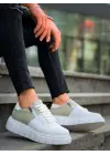 Omarı Beyaz Yüksek Taban Gri Detaylı Günlük Spor Ayakkabı