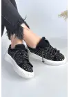 Omarı Guji Siyah Kot Bağcıklı Sneaker