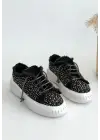 Omarı Guji Siyah Kot Bağcıklı Sneaker