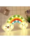 Gülen Bulutlu Gökkuşağı Led Gece Lambası
