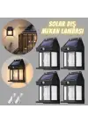 Güneş Enerjili Bahçe Aydınlatması Aplik Dekor Solar Ve Sensörlü Bahçe Balkon Ve Garaj Lambası