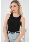 Halter Yaka Çıtçıtlı Body 972 - Siyah