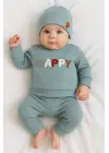 Happy Nakışlı 2li Pamuklu Erkek Bebek Takım