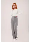 Omarı Gri Pantolon Cırt Kapama Detayıyla Şıklık ve Konfor