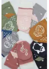 Omarı Sevimli Hayvan Desenli Kaydırmaz Kız Çorap Seti