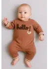 Hello Nakışlı % 100 Pamuk Erkek Bebek Tulum