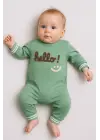 Hello Nakışlı % 100 Pamuk Erkek Bebek Tulum