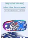 Helmet Graffiti Motor Kask Kulaklık Rgb Modlu Su Geçirmez 6.0 Bluetooth Intercom Yenı Model
