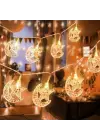 Hilal ve Yıldız Şekilli 3.5 Metre USB LED Işık – 20 LED’li Dekoratif Ramazan Dekorasyonu ve Ortam Aydınlatması