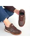 Huer Kahverengi Nubuk Bağcıklı Spor Ayakkabı