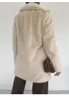 Taş Cepli Kürklü Ceket Kadın Giyim