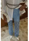 İçi Astarlı Dantel Pantolon 0081