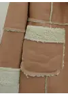 Vizon İçi Peluşlu Çıtçıtlı Cepli Deri Mont Kadın Giyim