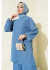 İndigo Tunik Pantolon Alt Üst Takım 6663