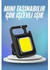Işıldak Usb Şarjlı Cep El Feneri Taşınabilir Mini Led Işık Çok Fonksiyonlu