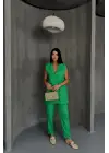 JAKAR KUMAŞ YELEK - PANTOLON TAKIM - Yeşil