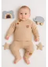 Jakarlı Omuzdan Düğmeli 2li Erkek Bebek Takımı