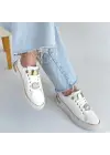 Jlar Beyaz Cilt Bağcıklı Spor Ayakkabı