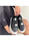 Jlar Siyah Cilt Bağcıklı Spor Ayakkabı