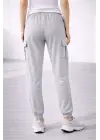 Jogger Eşofman Altı Rahat Kalıp, Kargo Cepli, Lastikli Paça, Günlük Spor Pantolon - Gri