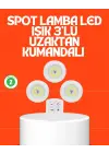 Kablosuz 3 Lü Spot Led Lamba Seti Uzaktan Kumandalı Enerji Tasarruflu Aydınlatma